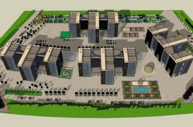 Modern High-Rise Office Building SketchUp Model-BIM WORLD