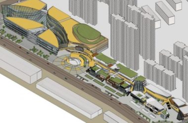 SketchUp Business Model: Modern Multi-Story Commercial Pedestrian Street Design-BIM WORLD