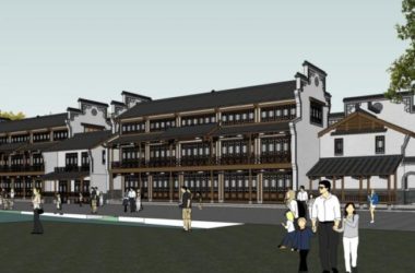 SketchUp Business Model: Multi-Story Commercial Street in Traditional Chinese Style-BIM WORLD