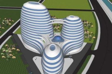 Modern High-Rise Hotel Model in SketchUp-BIM WORLD