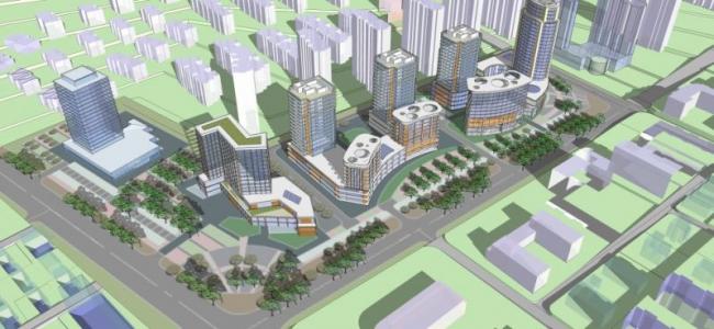 Modern Multi-Story Office Building Model in SketchUp