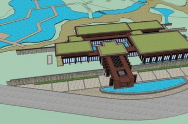 SketchUp Business Model: Modern Low-Level Clubhouse Design-BIM WORLD