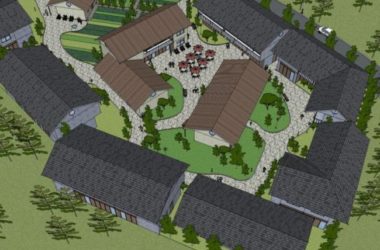 Modern Low-Rise Mountain Lodge Hotel Model in SketchUp-BIM WORLD