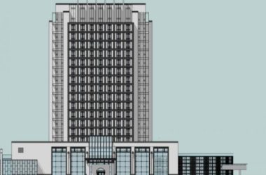 Modern High-Rise Office Building Model in SketchUp-BIM WORLD