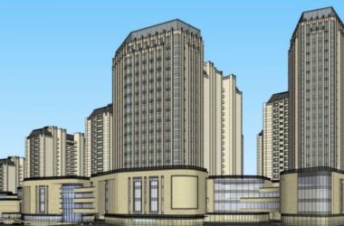 SketchUp Multi-Story Residential and Commercial Complex | Classical Style with Ground Floor Retail-BIM WORLD