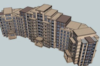 SketchUp Residential Model: Multi-Story Classical Style Home Design-BIM WORLD