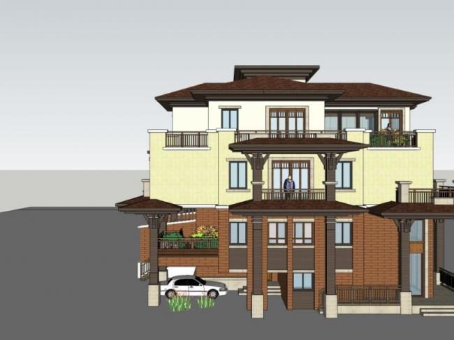 SketchUp Residential Design: Modern Multi-Story Garden Home
