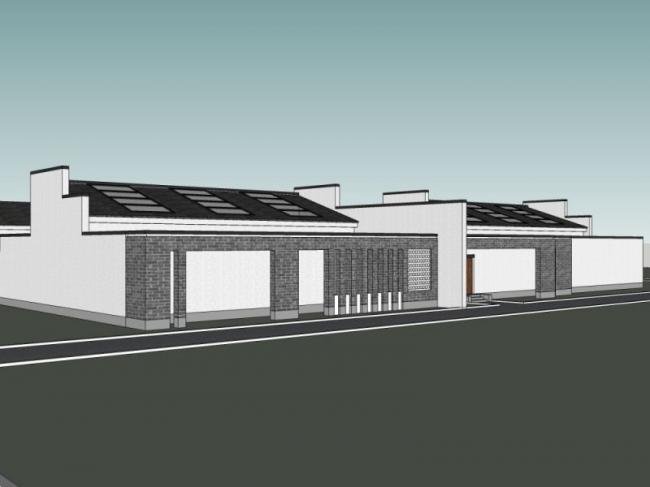 Modern Chinese Courtyard Residential Model in SketchUp