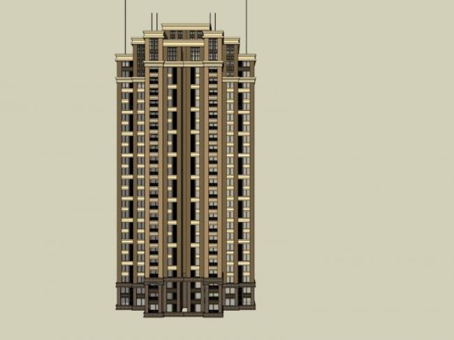 SketchUp Residential Models: High-Rise and Classical Style Buildings