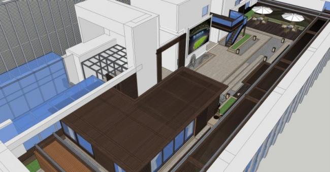 Modern Roof Garden Design: SketchUp Landscape Model Showcase