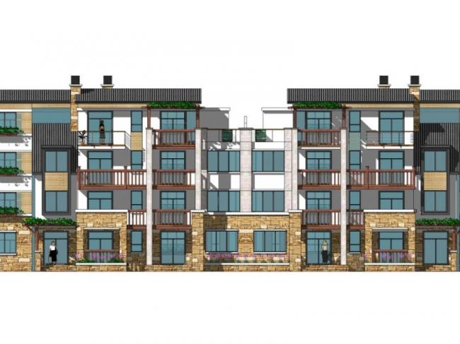 Modern Multi-Story Residential Model in SketchUp