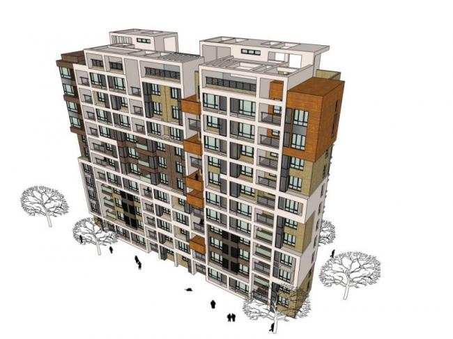 Modern High-Rise Residential Buildings | SketchUp Residential Model
