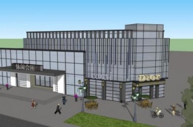 SketchUp Business Model: Modern Multi-Story Clubhouse Design-BIM WORLD