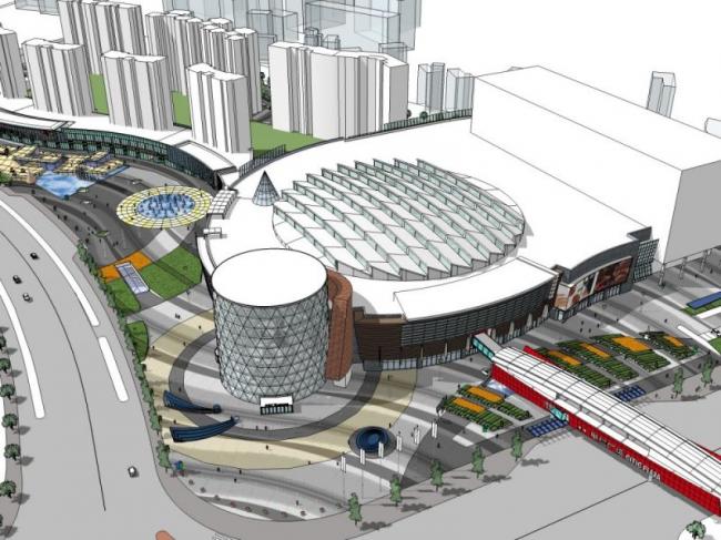 Modern Multi-Story Commercial Complex Design in SketchUp