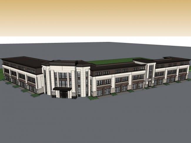 SketchUp Business Model: Modern Multi-Story Business Center Design