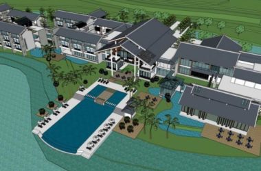 SketchUp Model: Multi-Story Chinese-Style Resort Hotel Cluster-BIM WORLD
