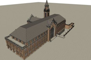 SketchUp Business Model: Classical Multi-Story Clubhouse Design-BIM WORLD