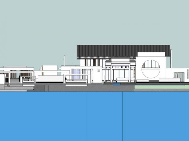 SketchUp Cultural Model | Multi-Story Academy Square Featuring Traditional Chinese Architecture