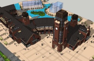 SketchUp Business Model: Classical-Style Low-Rise Commercial Pedestrian Street-BIM WORLD