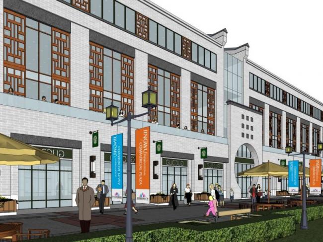 SketchUp Business Model: Multi-Story Modern Chinese Style Business Center
