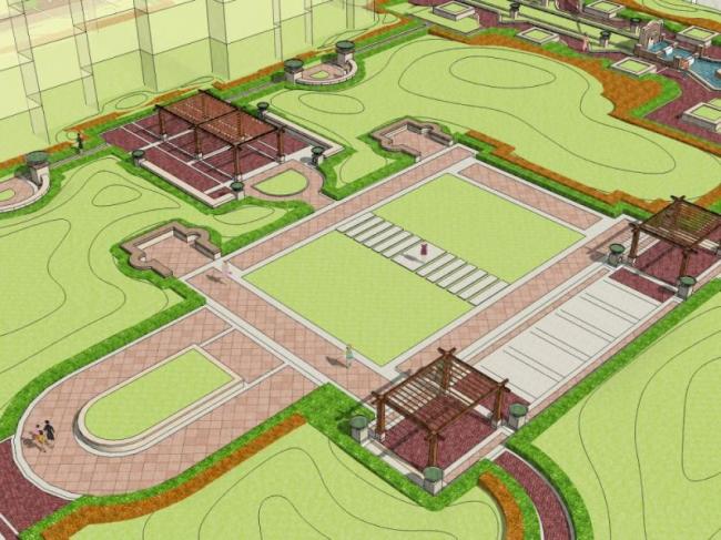SketchUp Landscape Models: Community, Residential, and Classical Styles