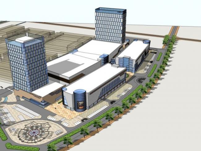 SketchUp Complex Model: Multi-Story Modern Commercial Office Building