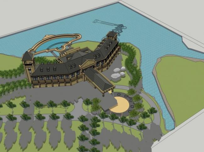 SketchUp Business Model: Designing a Traditional Chinese-Style Low-Level Clubhouse