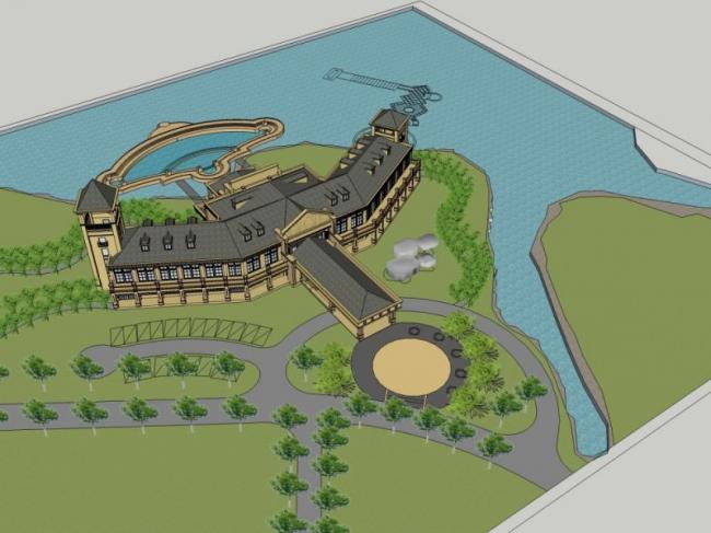 SketchUp Business Model: Designing a Traditional Chinese Low-Level Clubhouse