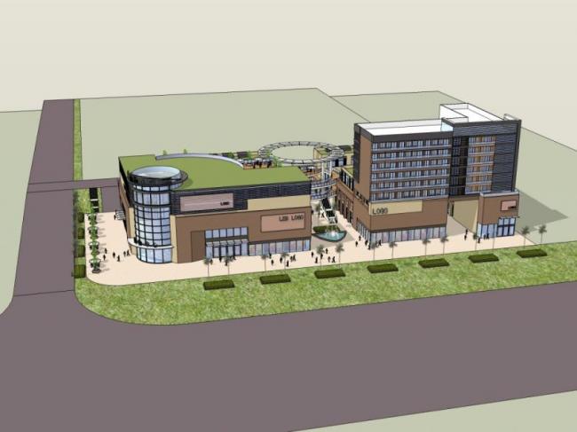 SketchUp Complex Model: Multi-Story Modern Commercial and Residential Building