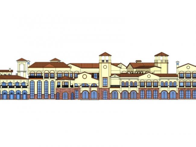 SketchUp Business Model: Multi-Story Classical Commercial Pedestrian Street