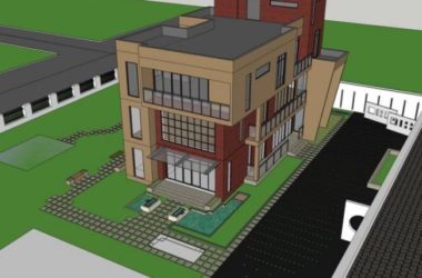 Modern Multi-Story Office Building Model in SketchUp-BIM WORLD