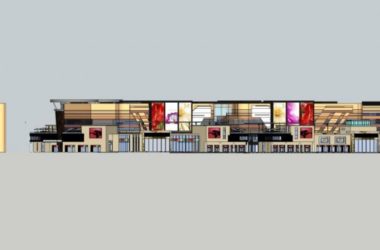 SketchUp Business Model: Modern Multi-Story Commercial Pedestrian Street Design-BIM WORLD