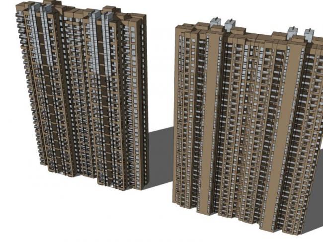 SketchUp Residential Models: Super High-Rise and Classical Style Buildings