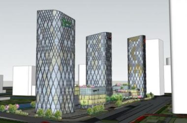 SketchUp Model of a Modern Super High-Rise Commercial Complex Featuring Offices and Hotel-BIM WORLD