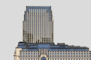 Modern Multi-Story Office Building Model in SketchUp-BIM WORLD