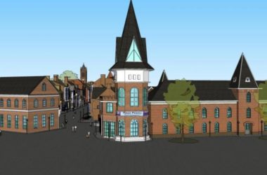 SketchUp Business Model: British Classical Low-Rise Commercial Pedestrian Street Design-BIM WORLD