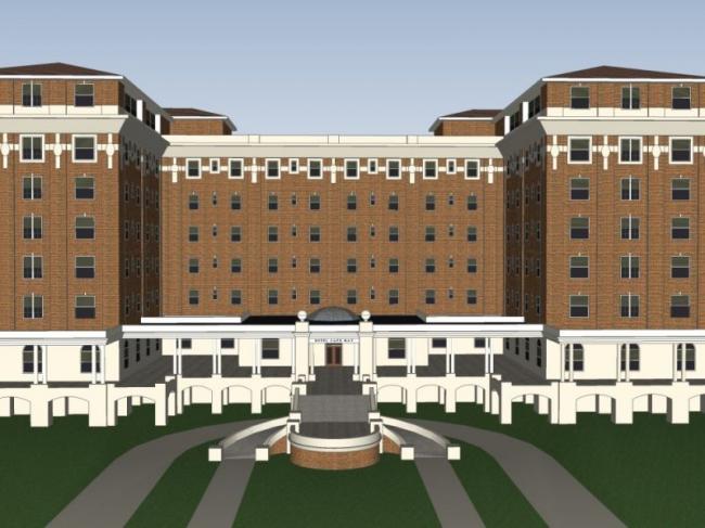 Classical Multi-Story Cape May Hotel Model in SketchUp, New Jersey