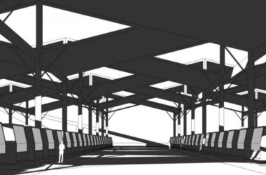SketchUp Design: Multi-Story Bus Station with Modern Station Road Bridge-BIM WORLD