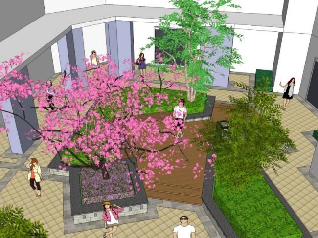 Modern Campus and School Landscape Models in SketchUp