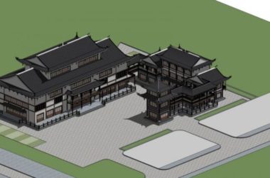 SketchUp Model of Ancient Chinese Multi-Story Theater Architecture-BIM WORLD