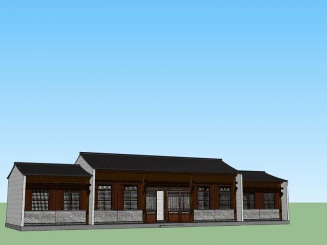 SketchUp Model of Multi-Story Ancient Chinese Architecture