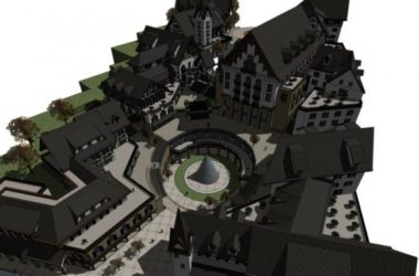 SketchUp Business Model: Multi-Story Classical Commercial Street Design-BIM WORLD