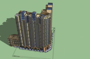 Modern Multi-Story Residential Buildings with Ground Floor Commercial Spaces | SketchUp Model-BIM WORLD