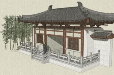 SketchUp Model: Mountain Gate Featuring Antique Chinese Architecture-BIM WORLD