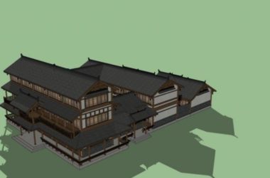 SketchUp Model of Southern Chinese Multi-Story Ancient Architecture-BIM WORLD