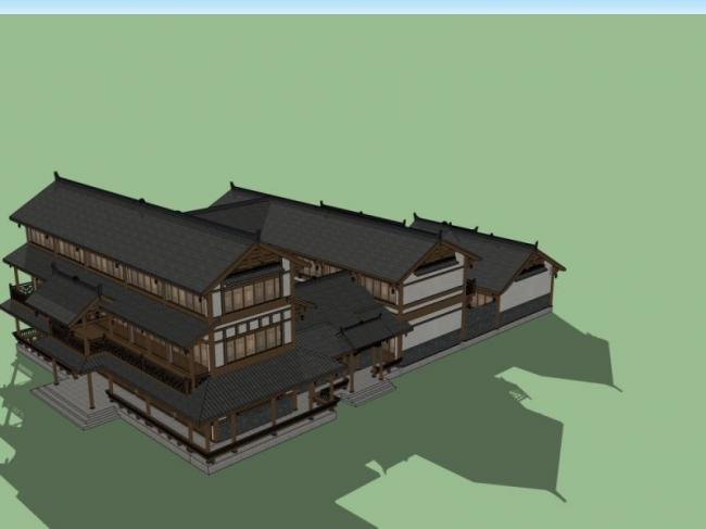 SketchUp Model of Southern Chinese Multi-Story Ancient Architecture