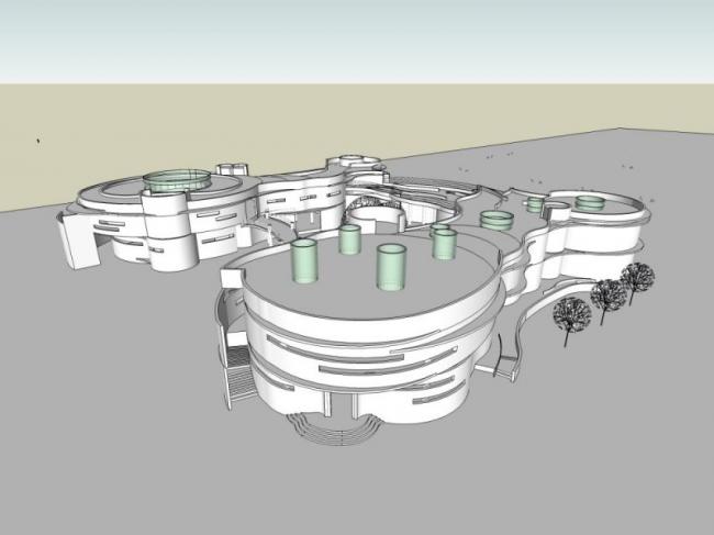 Modern Multi-Story School and Kindergarten Campus Design in SketchUp