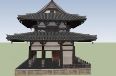 SketchUp Model of Ancient Chinese Multi-Story Temple Pagodas and Traditional Architecture-BIM WORLD