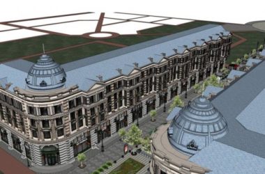 SketchUp Business Model: Multi-Story European Classical Style Commercial Pedestrian Street-BIM WORLD
