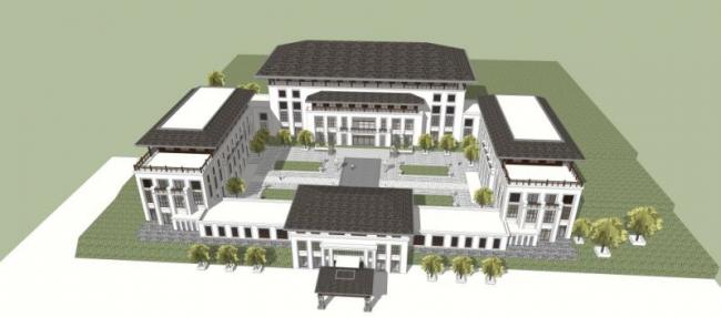 SketchUp Business Model: Multi-Story Club in Modern Chinese Style